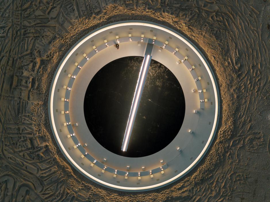 Overhead view of the rotating library in Miami Beach
