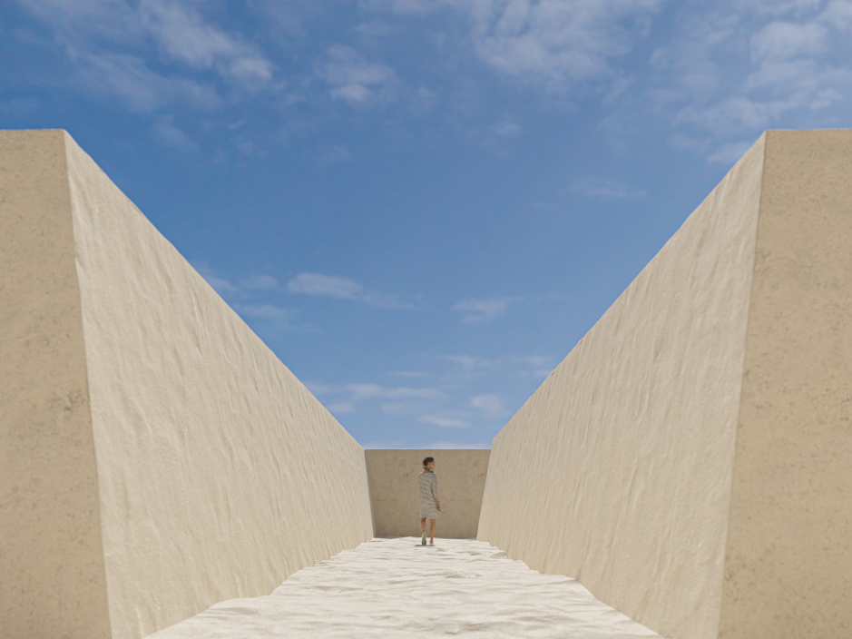Entrance to the sand maze at Miami Beach
