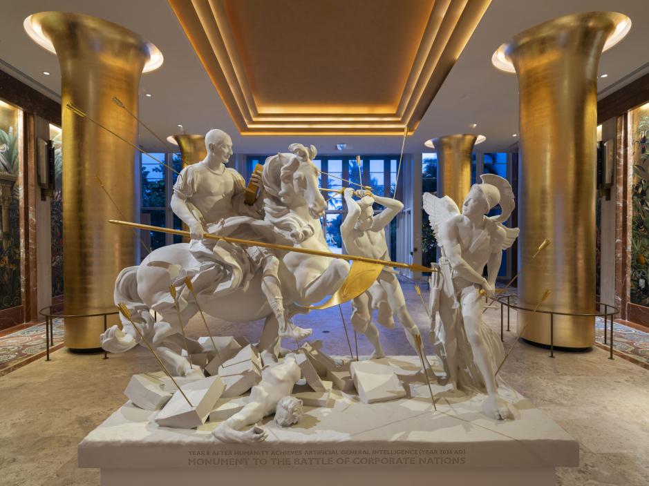 Monument of the battle of corporations at Faena